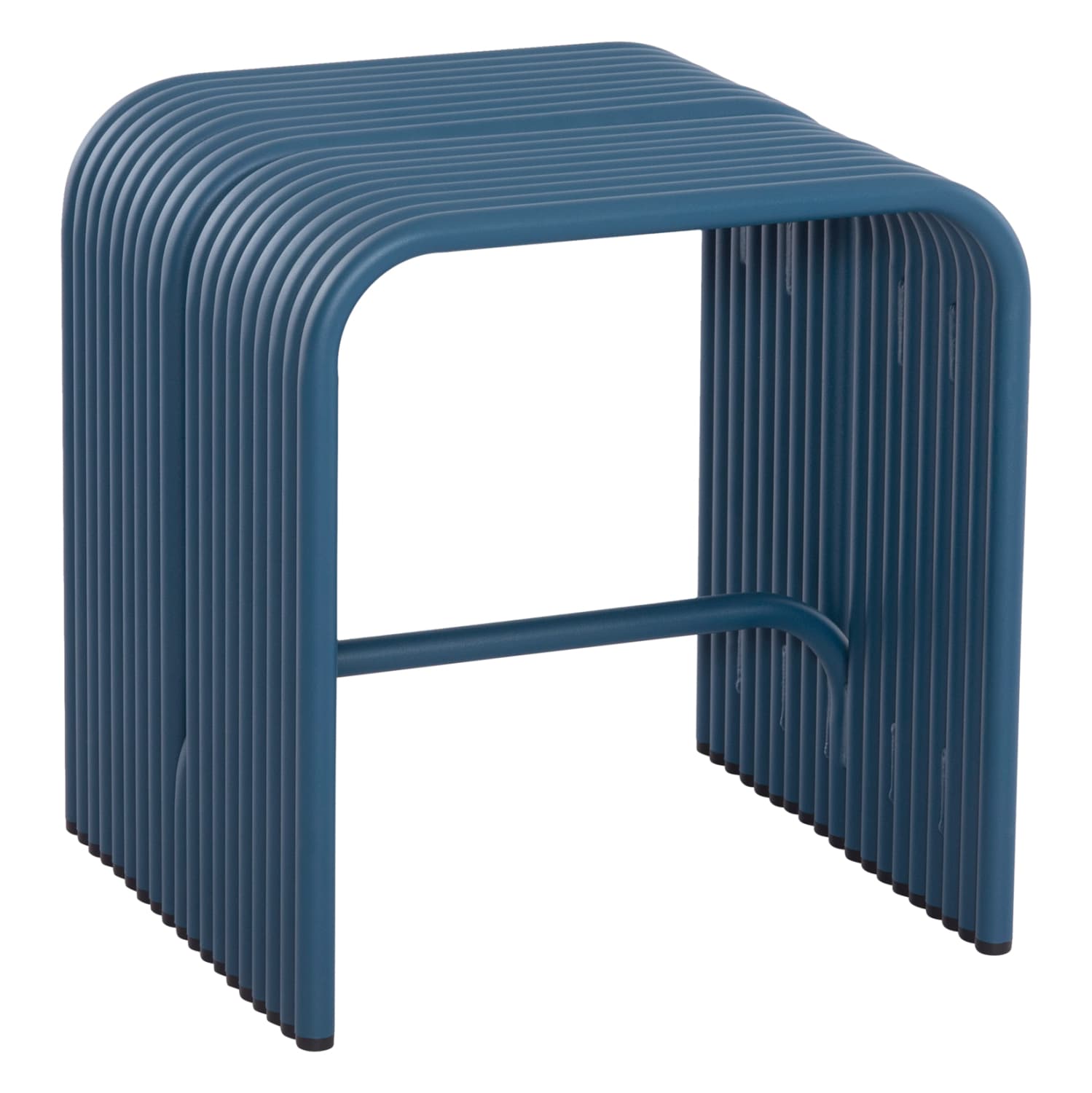 STOOL SERIES INTREPID ALUMINUM IN BLUE COLOR 40x38x42,5Hcm.