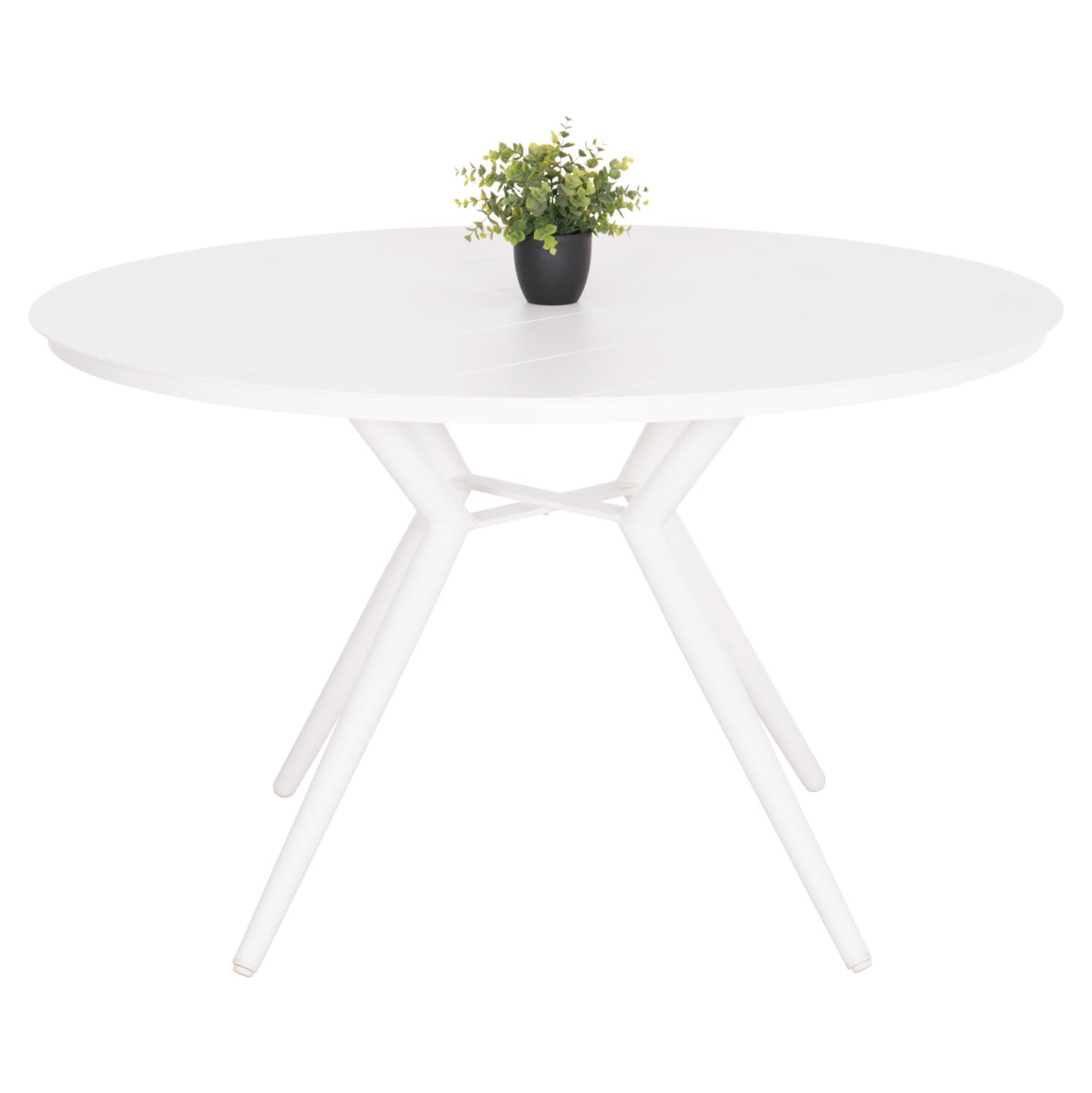 OUTDOOR TABLE ROUND HIGER WHITE ALUMINUM Φ126Χ74Hcm.