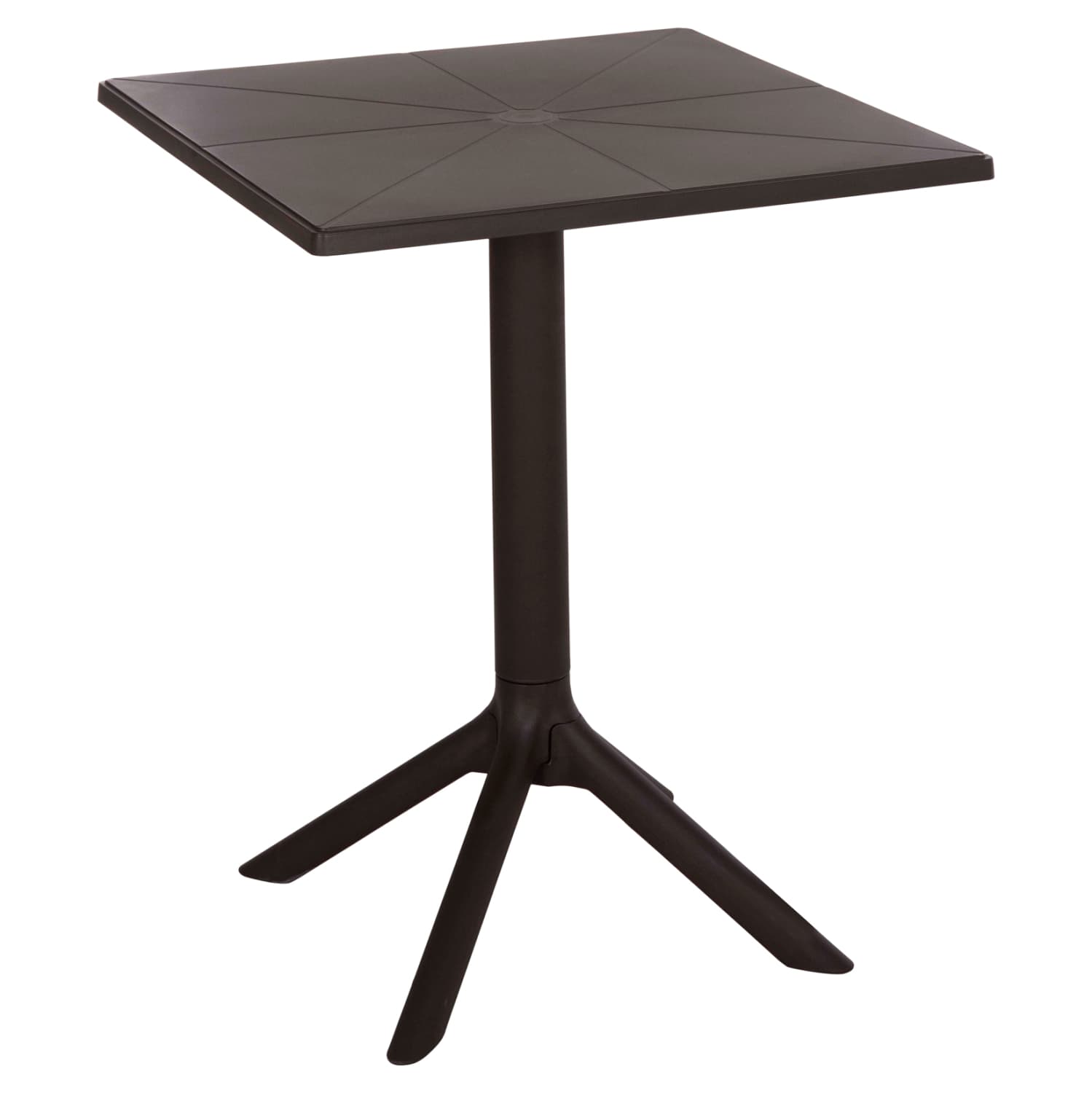 SQUARE POLYPROPYLENE TABLE TERRIN BROWN 60x60x75Hcm.