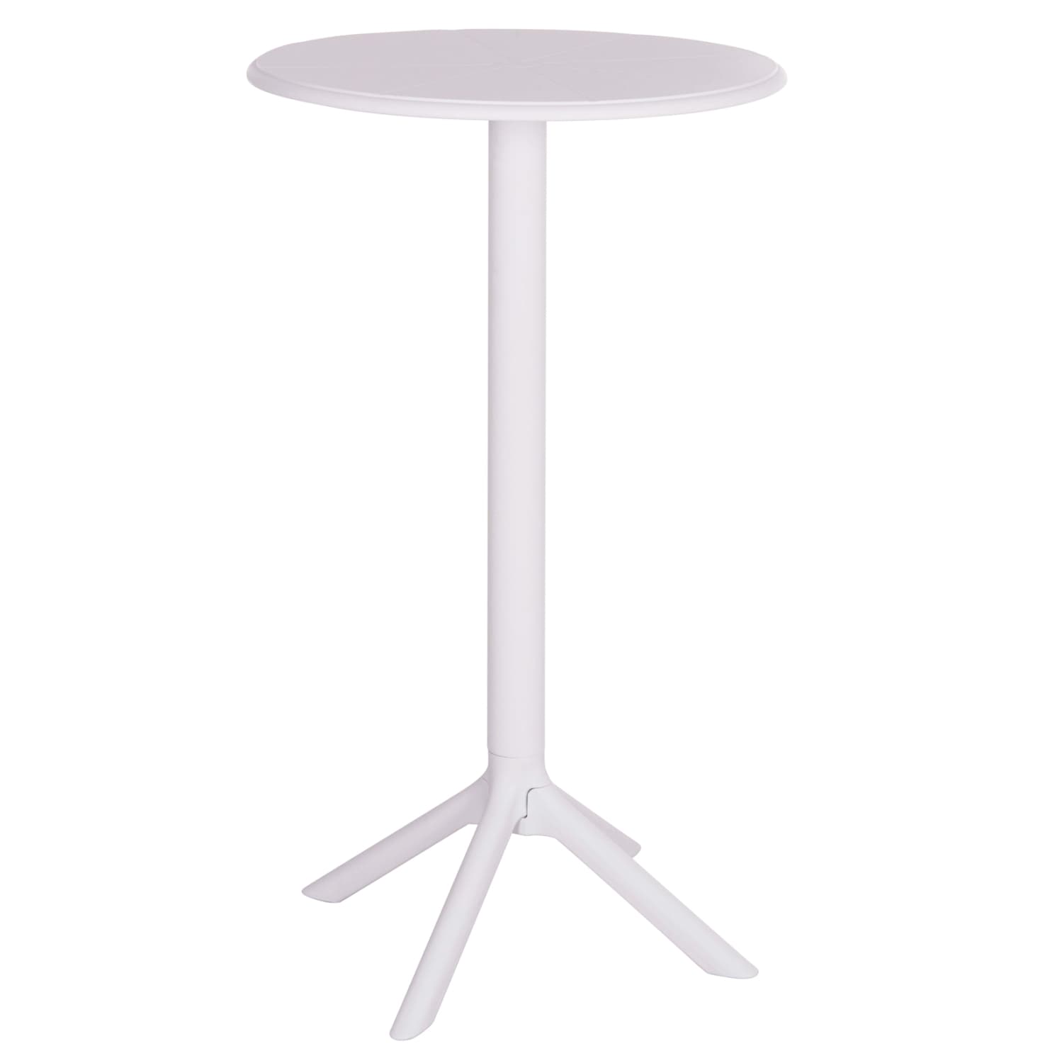 BAR TABLE ROUND TERRIN POLYPROPYLENE WHITE Φ60x106Hcm.