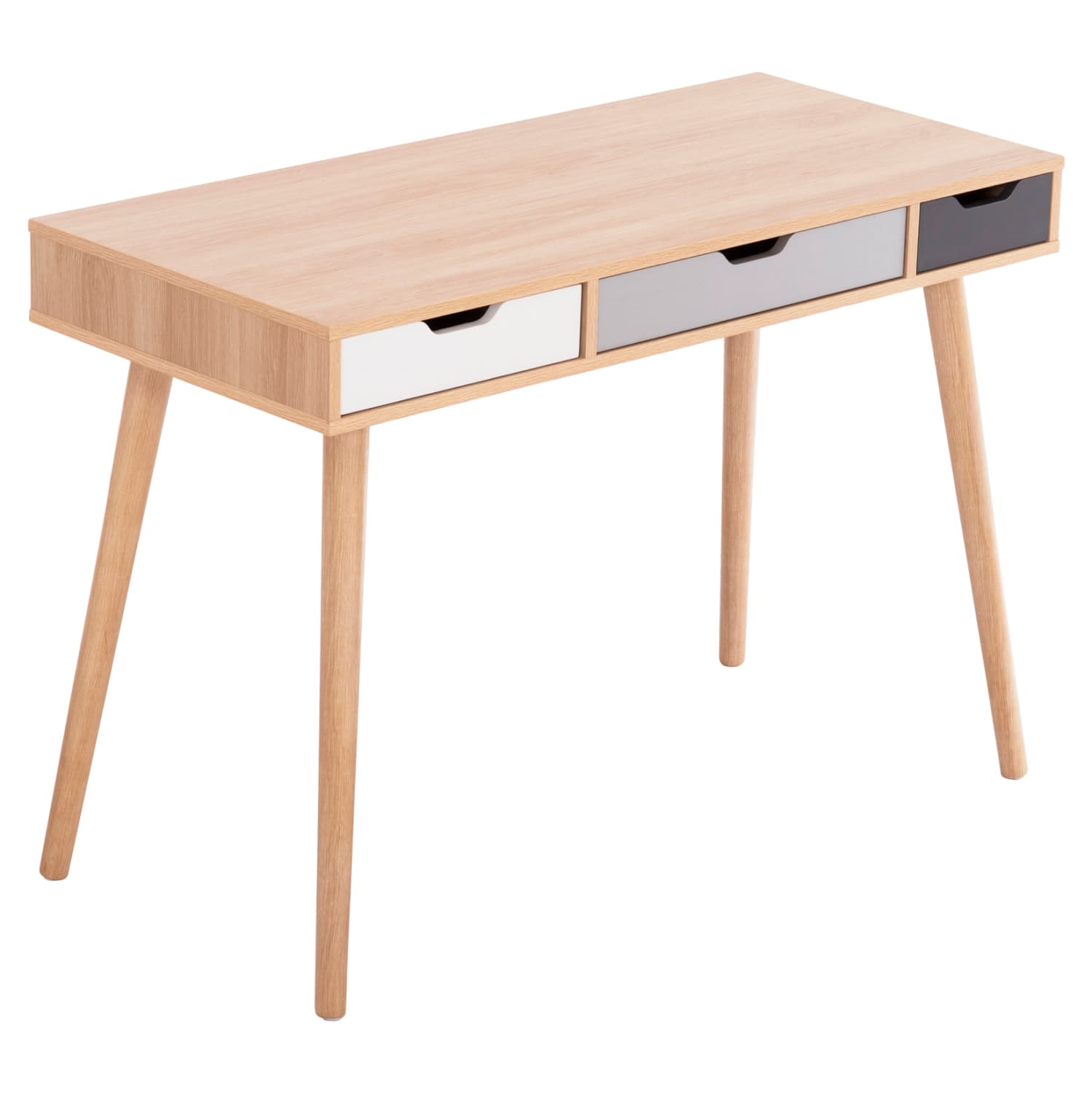 DESK GAET MELAMINE IN SONAMA-GREY-BEIGE-WHITE 110x50x76.5Hcm.