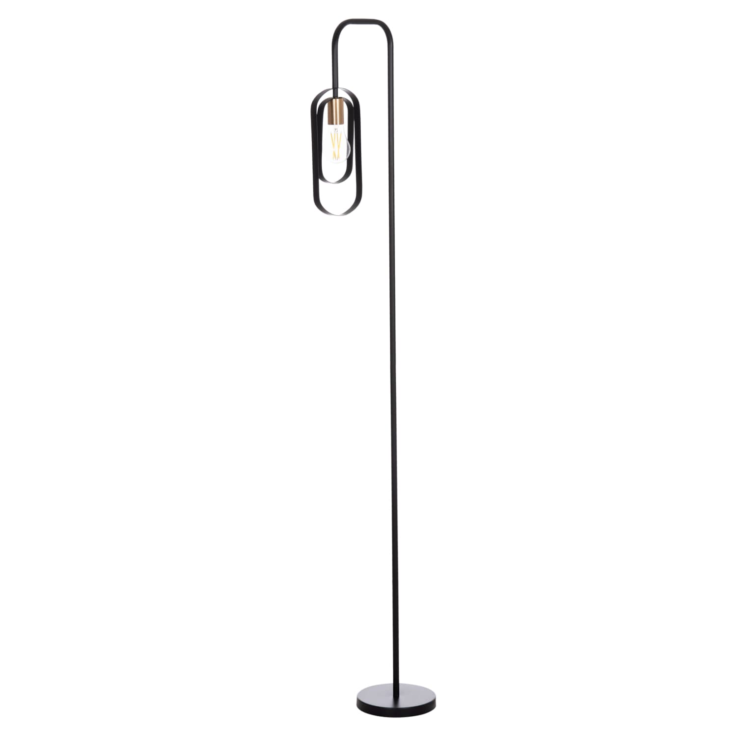 FLOOR STANDING LAMP BIUT METAL IN BLACK 29x169Hcm.