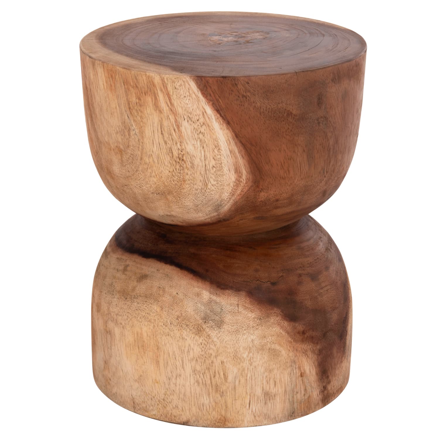 ROUND STOOL FEBRY SOLID SUAR WOOD IN NATURAL Φ35x45Hcm.