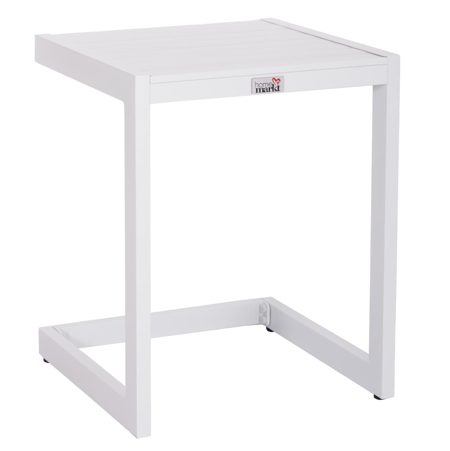 SUNLOUNGER SIDE TABLE BELLING ALUMINUM IN WHITE 42x43x53Hcm.