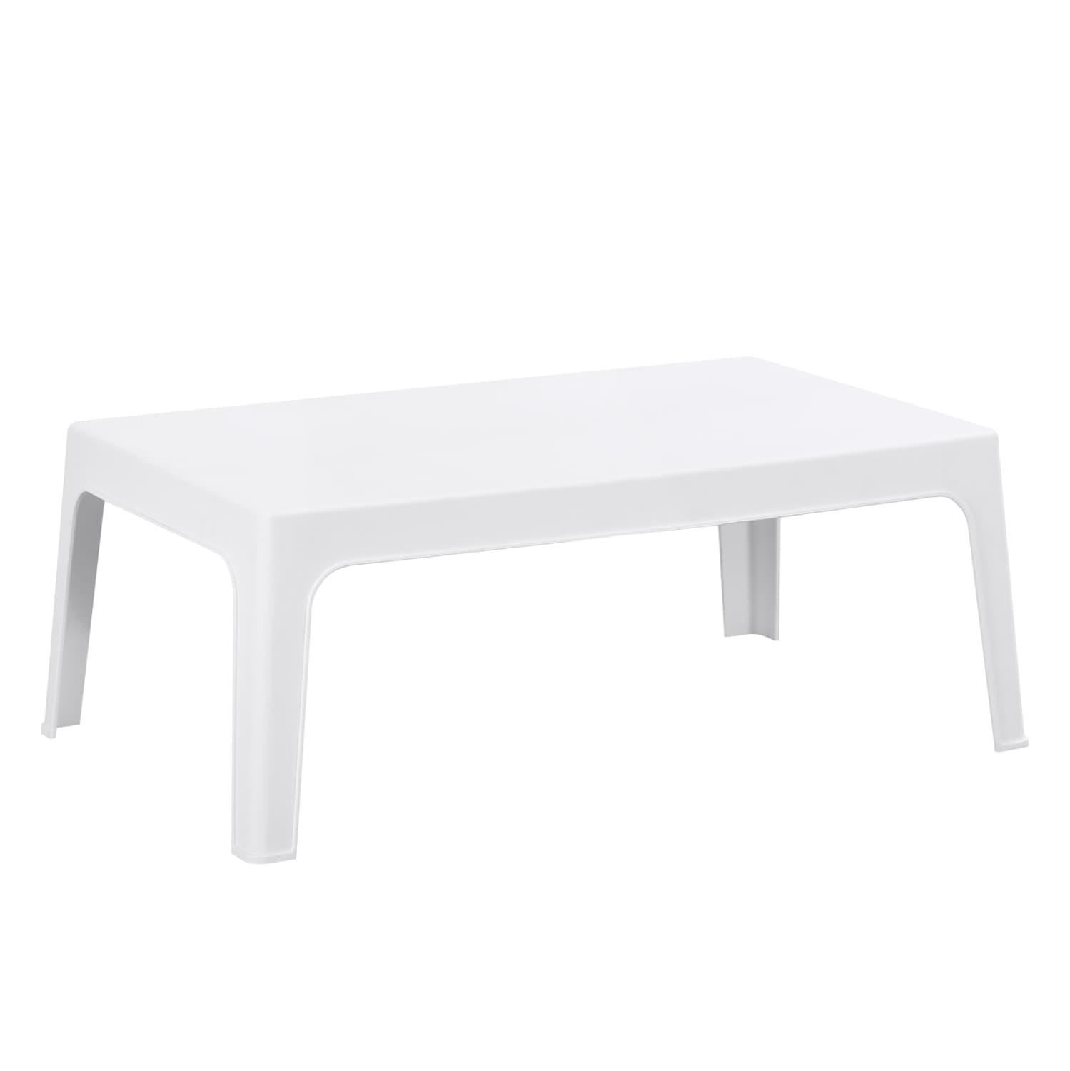 RECTANGULAR COFFEE TABLE SLEEK POLYPROPYLENE IN WHITE 105x64x40Hcm.