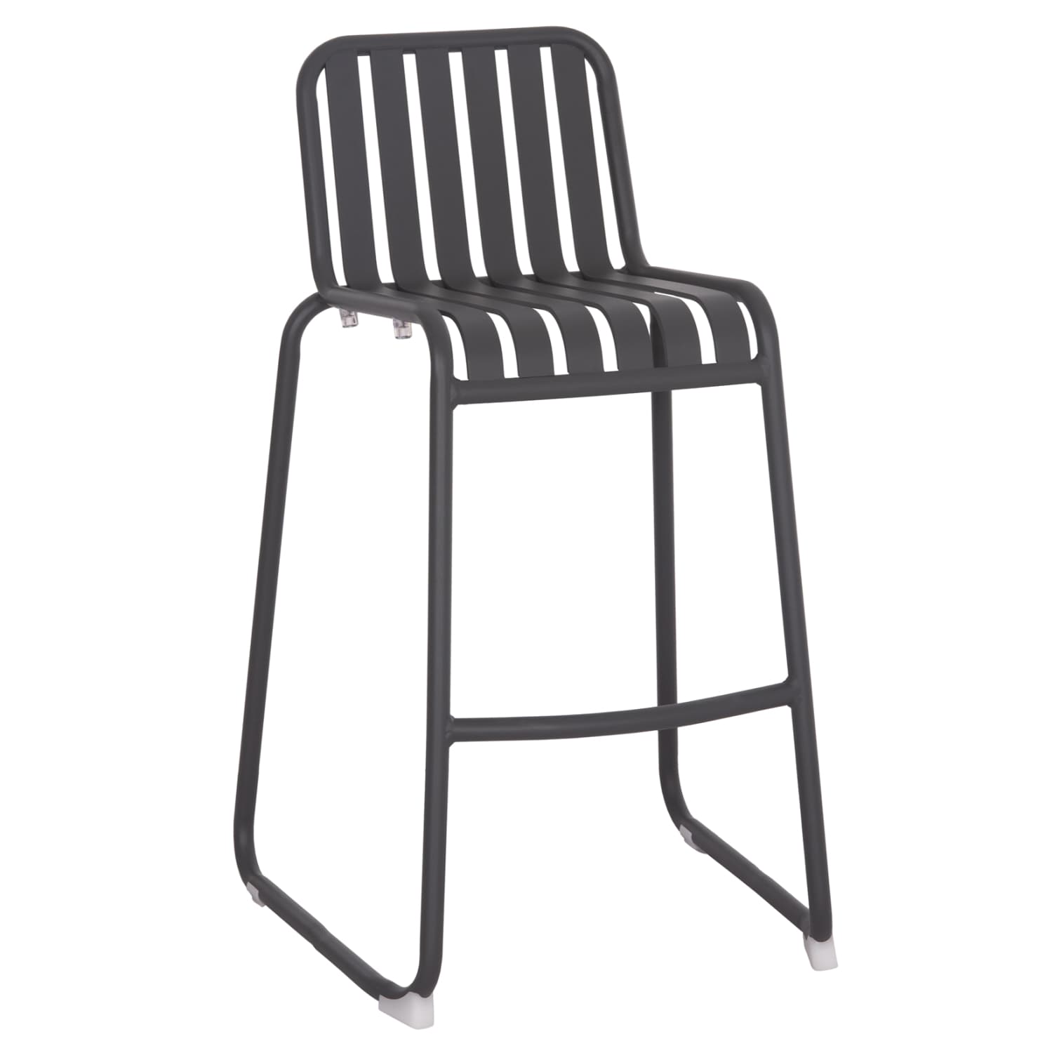 BAR STOOL ALUMINUM RACHEL GREY COLOR 47x56.5x98.5Hcm.