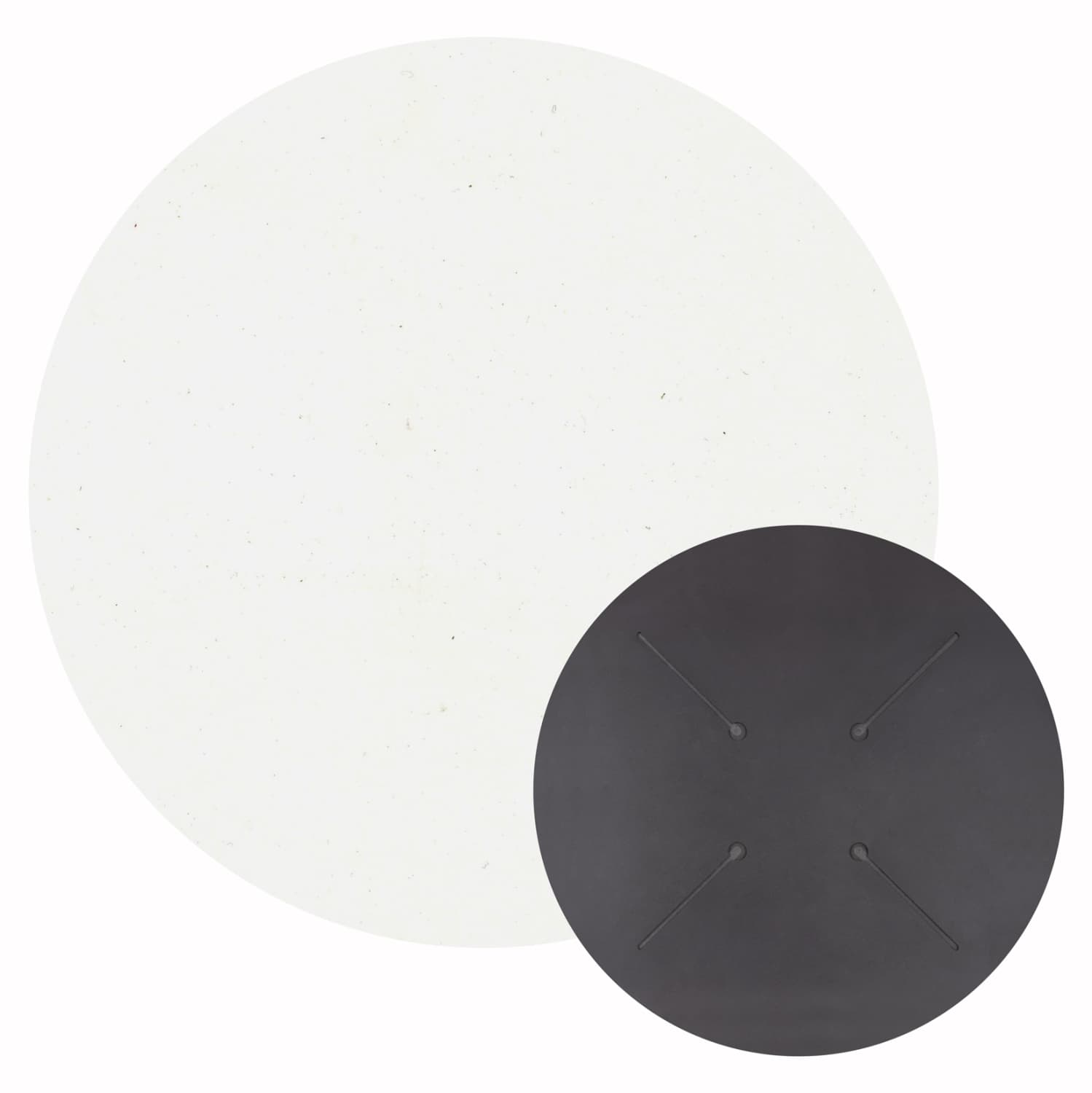 HPL TABLETOP ROUND IN WHITE Φ60cm.