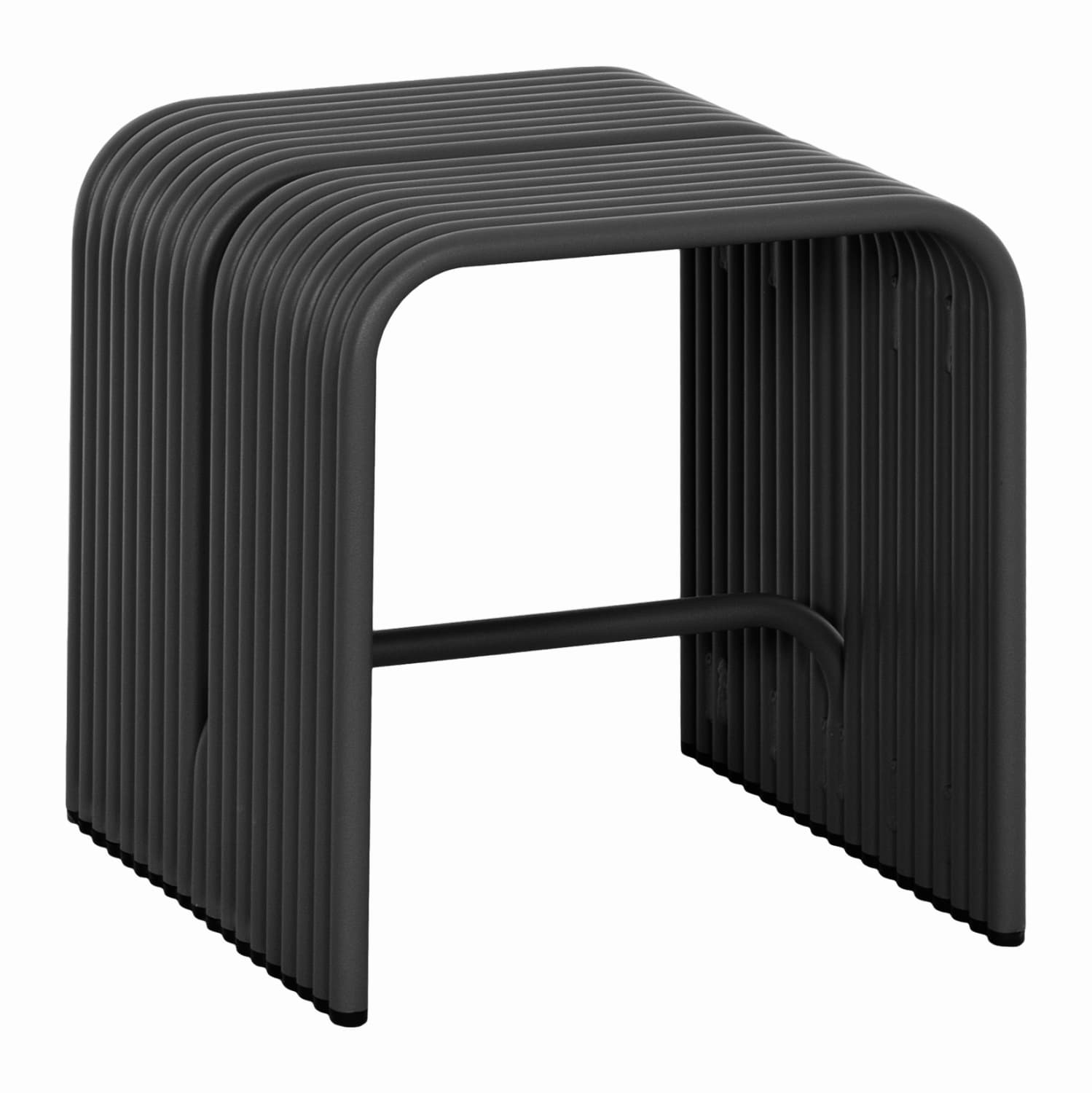 STOOL SERIES INTREPID ALUMINUM IN BLACK 40x38x42.5Hcm.