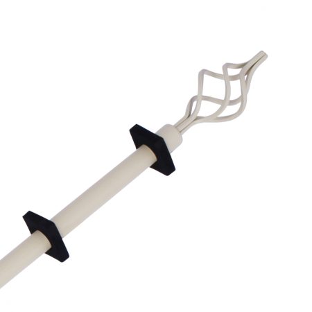 Штица за завеси 110-210cm HM11280.02 преклоплива метална БОЈА СЛОНОВАЧА Ε-0316