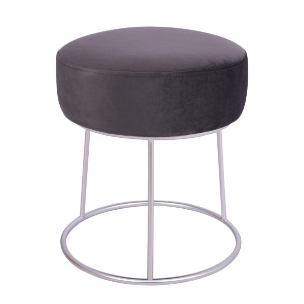 Столче Karlo HM8411.01 Сиво со сребрена основа ''36x38 cm