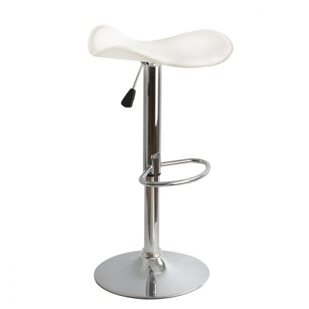 Бар столче HM201.02 Бело PU со гасен лифт 45χ45χ82