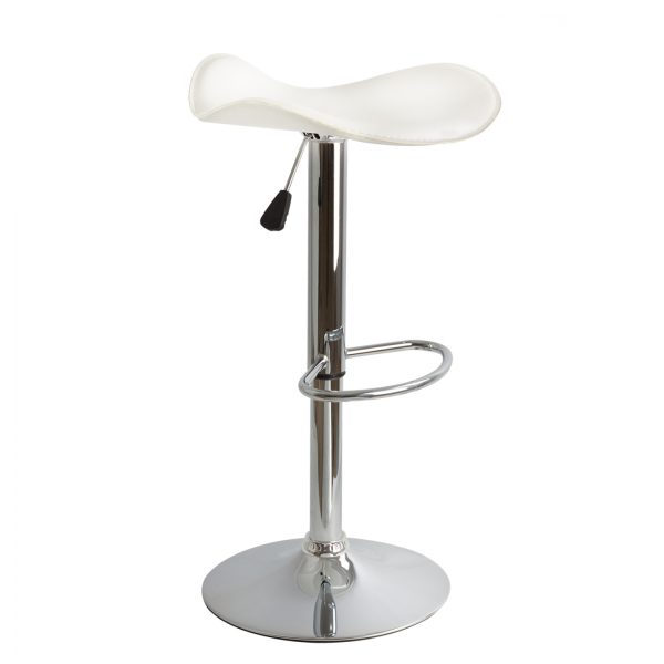 Бар столче HM201.02 Бело PU со гасен лифт 45χ45χ82