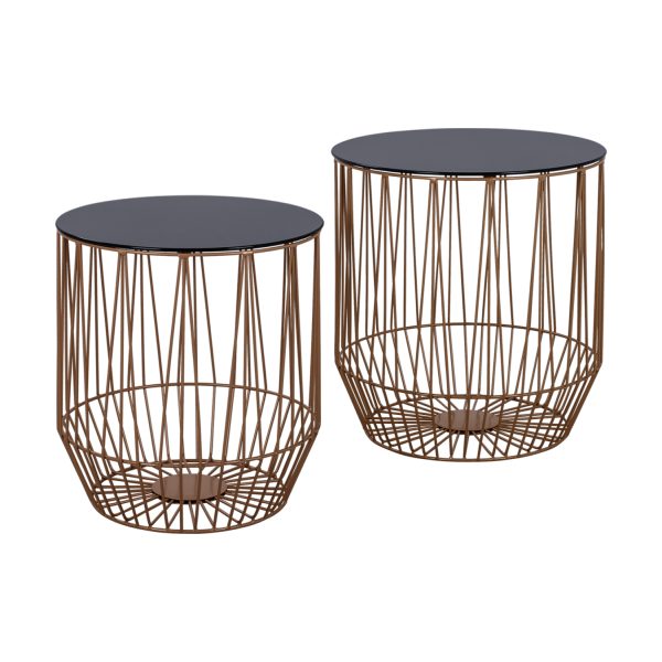 ZIGON 2PCS КАФЕЗ FB98601 ЦРНО СТАКЛО И ЗЛАТЕН МЕТАЛЕН РАМ